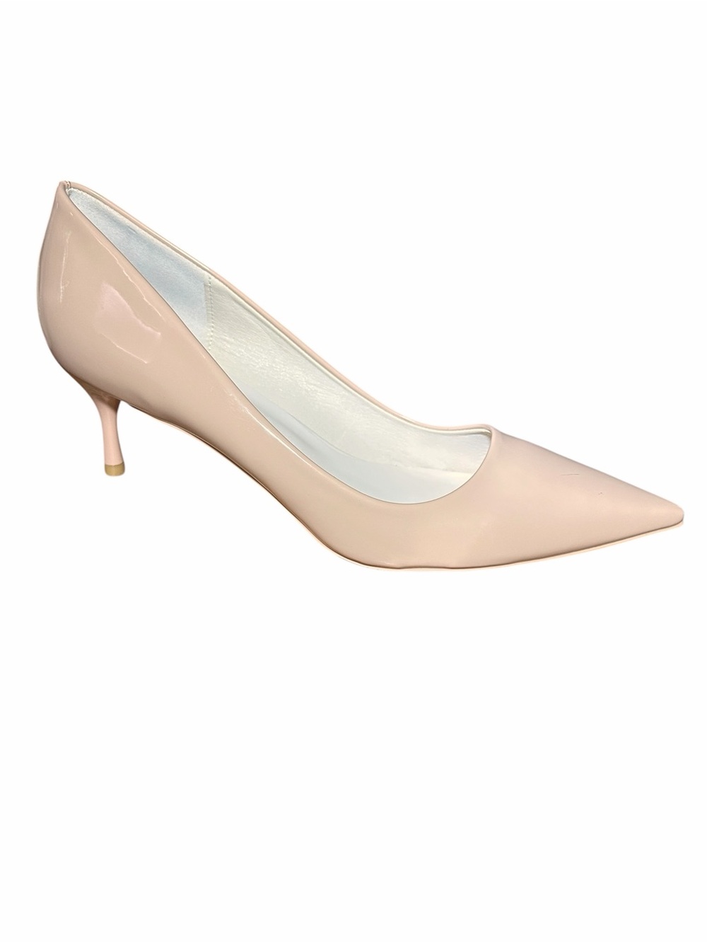 Yuanzhilin NWOT Nude Classic Patent Pointed Toe Kitten Heel Pumps Size 42 US 11